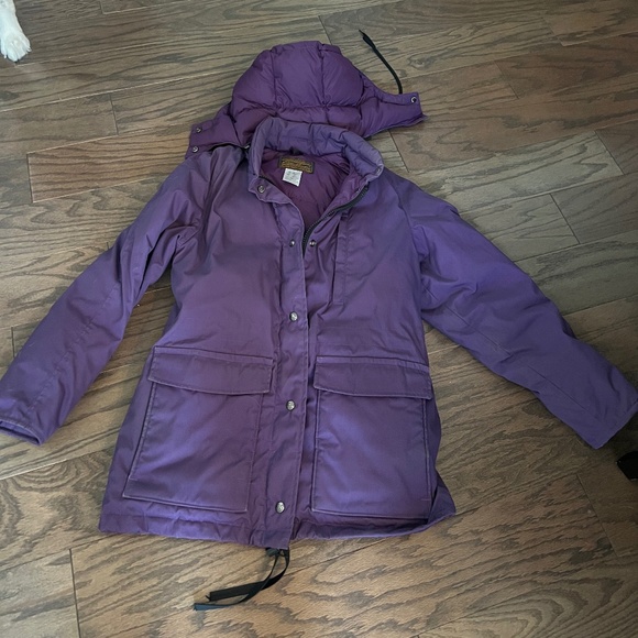 Eddie Bauer purple puffer anorak jacket size small - Picture 1 of 5